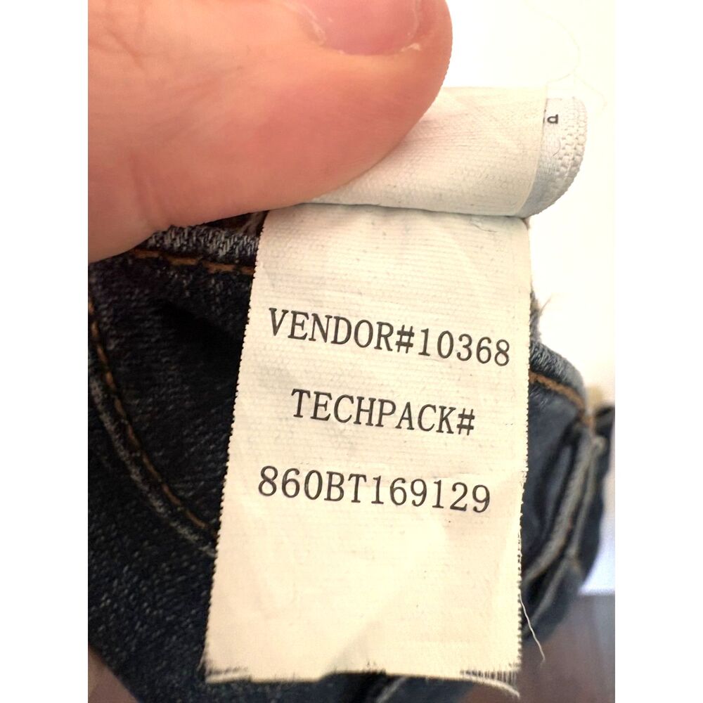 PacSun Dark Wash Distress Skinny Jeans 29 R High Rise Raw He Rip Ankle Jeggings - Picture 6 of 10